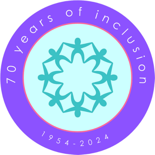 inclusion powell river 70 year logo - inclusion powell river