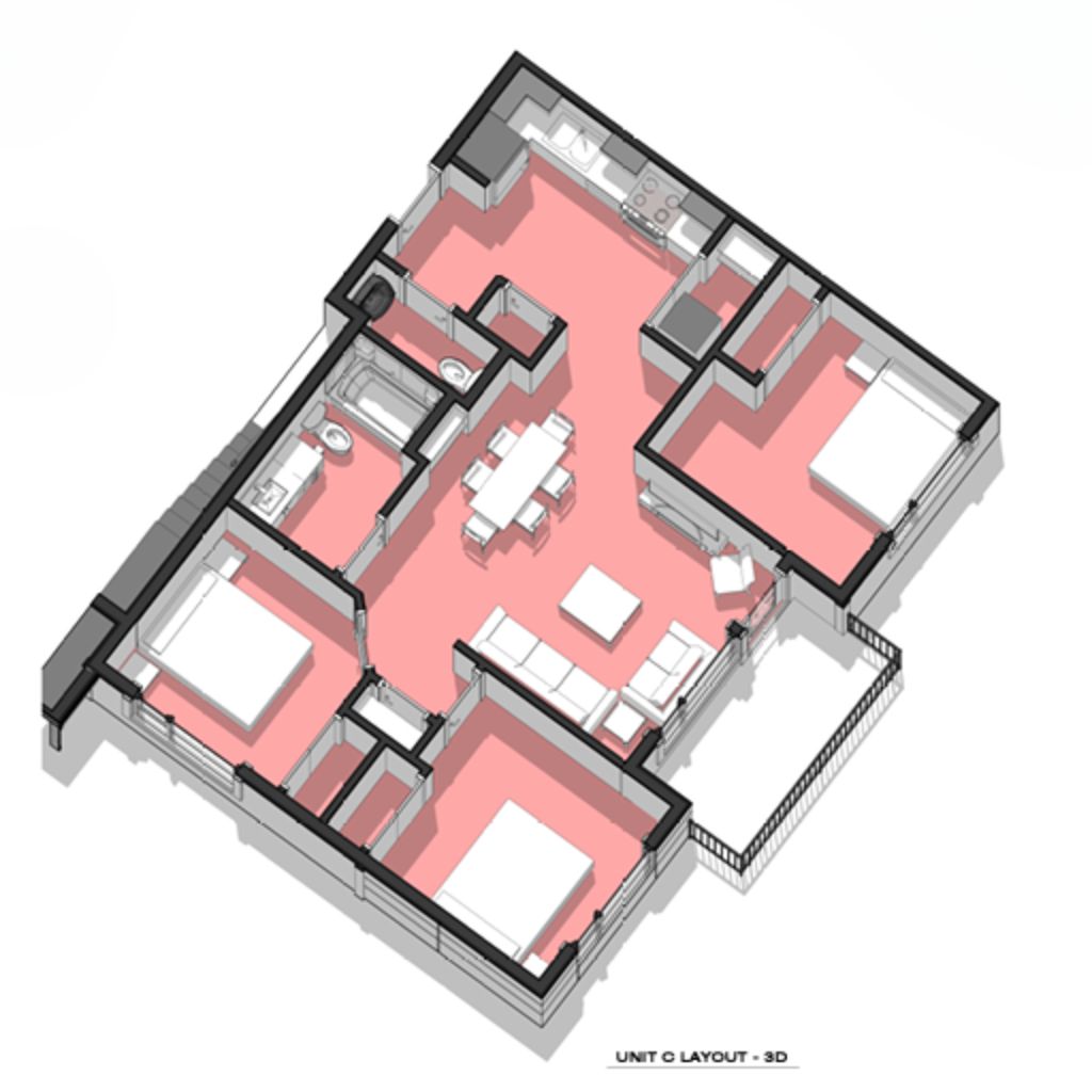 Layout of an apartment at Tipton Place - Inclusive Housing - inclusion powell river