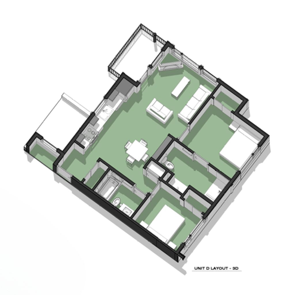 Layout of an apartment at Tipton Place - Inclusive Housing - inclusion powell river