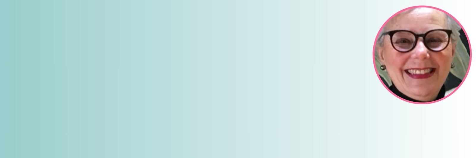 Image of a woman's face in a pink frame